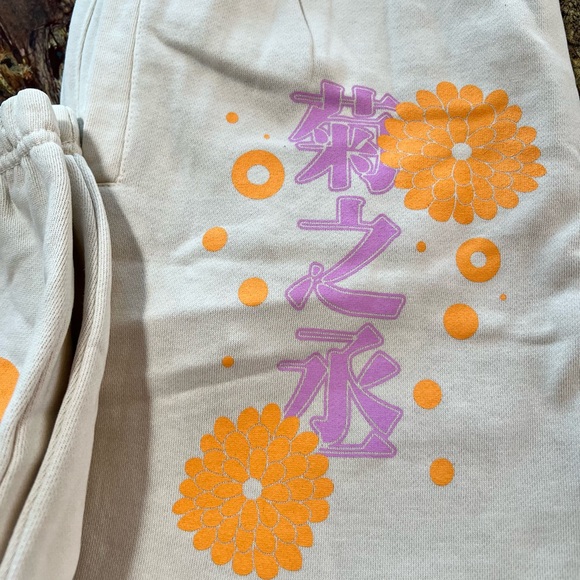 One Piece Anime sweatpants beige joggers size Large - Picture 6 of 8